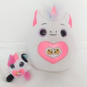 Zuru plush squish unicorn mom and baby toy 9" & 4"